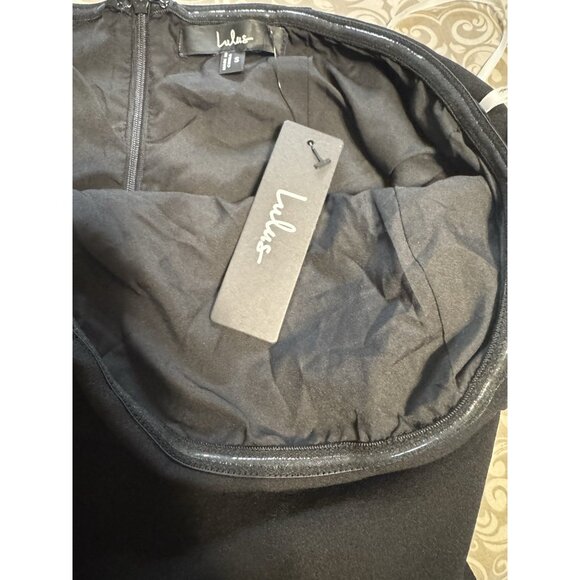 Lulus Compelling Style Long Strapless A-Line Maxi Dress Black S Small Silky NEW - Picture 11 of 16